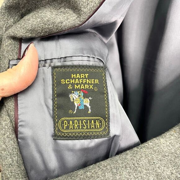 Hart Schaffner & Marx Blazer Men’s 38R Gray 100% Camel Hair Suit Jacket - Picture 4 of 7